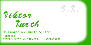 viktor kurth business card